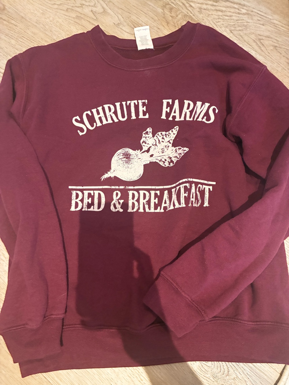 Sweatshirt with White Schrute Farms Graphic